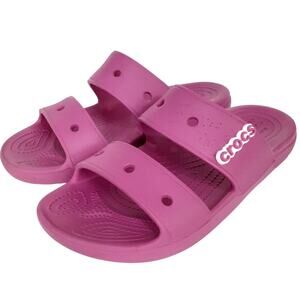 Crocs Classic Slide Sandals Hot Pink Womens 9 Water Shoes Summer Resort